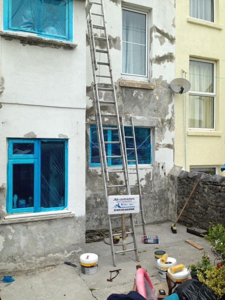Render repair work in Honiton